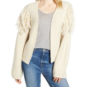 EUC Hinge Fringe Sweater Cardigan